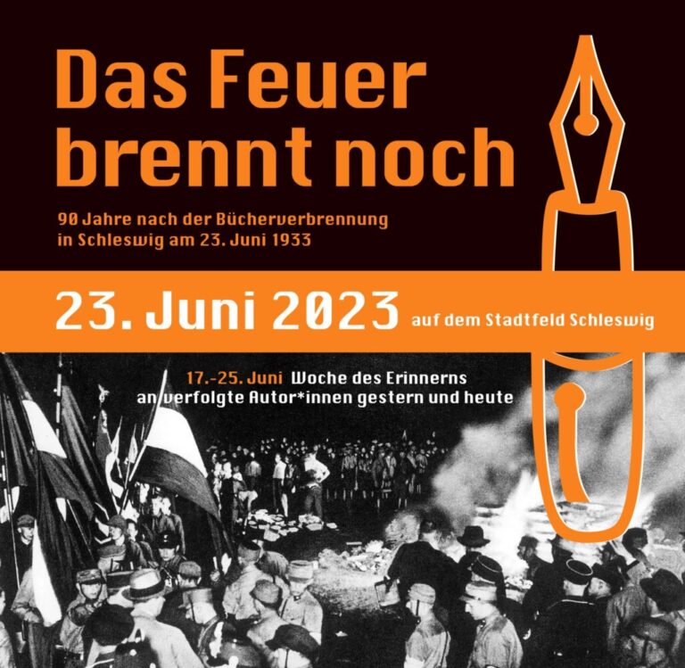 Veranstaltungstipp: „Das Feuer brennt noch – 90 Jahre nach der Bücherverbrennung in Schleswig“