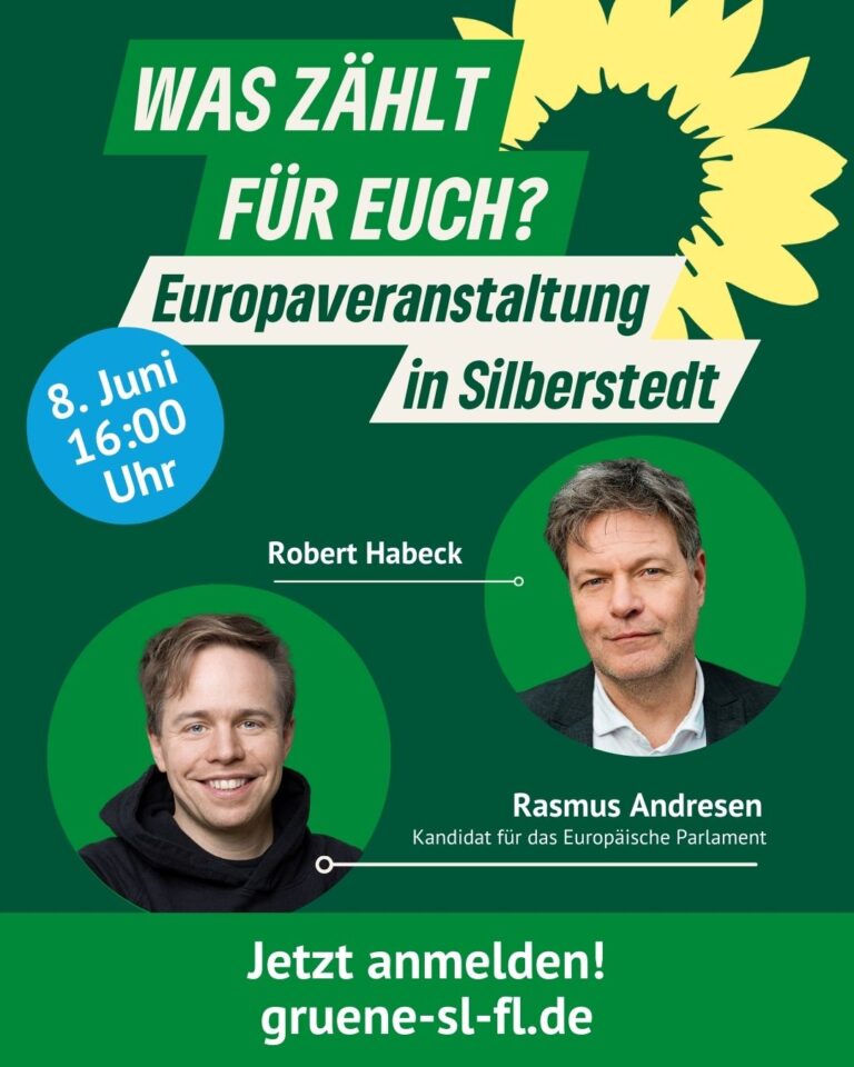 Robert Habeck und Rasmus Andresen in Silberstedt