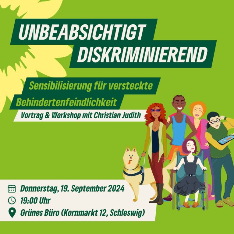 „Unbeabsichtigt Diskriminierend – Sensibilisierung für versteckte Behindertenfeindlichkeit“ Vortrag & Workshop mit Christian Judith