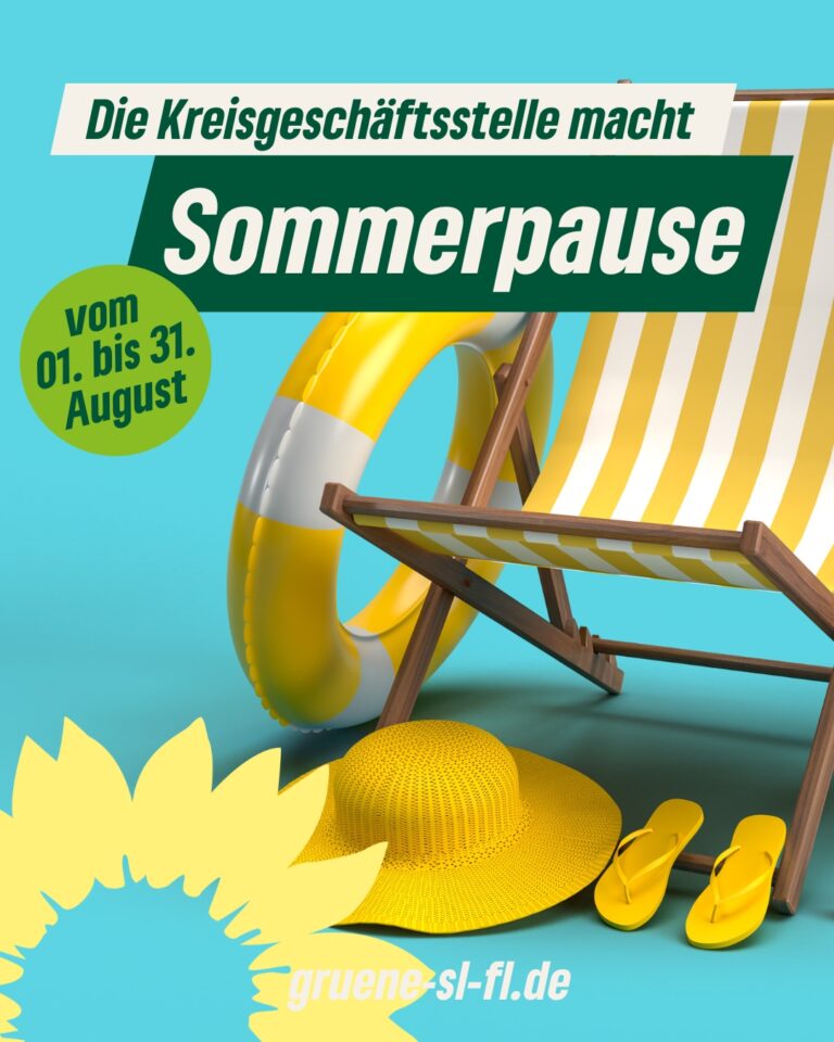 Sommerpause unserer Kreisgeschäftsstelle im August