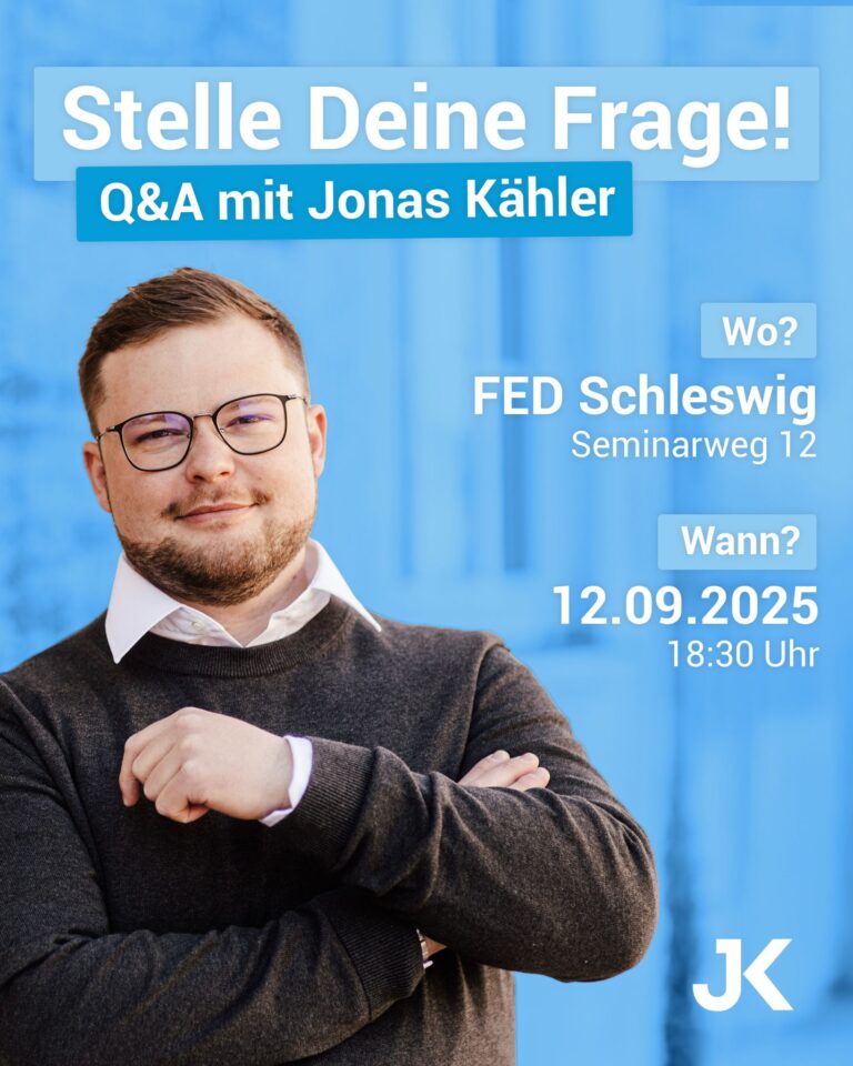Stelle deine Frage – Q&A mit dem Schleswiger Bürgermeisterkandidaten Jonas Kähler