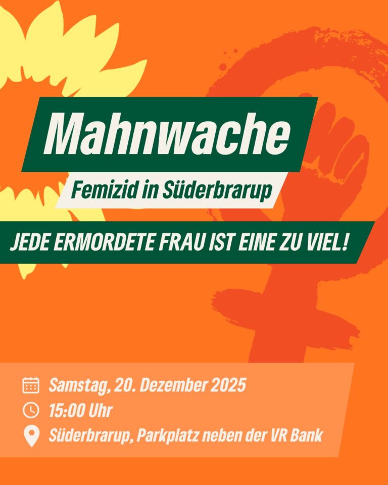 “Femizid in Süderbrarup – wir trauern um unsere Schwester”