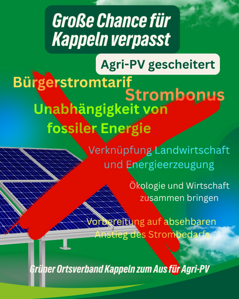 Aus für Agri-PV in Kappeln