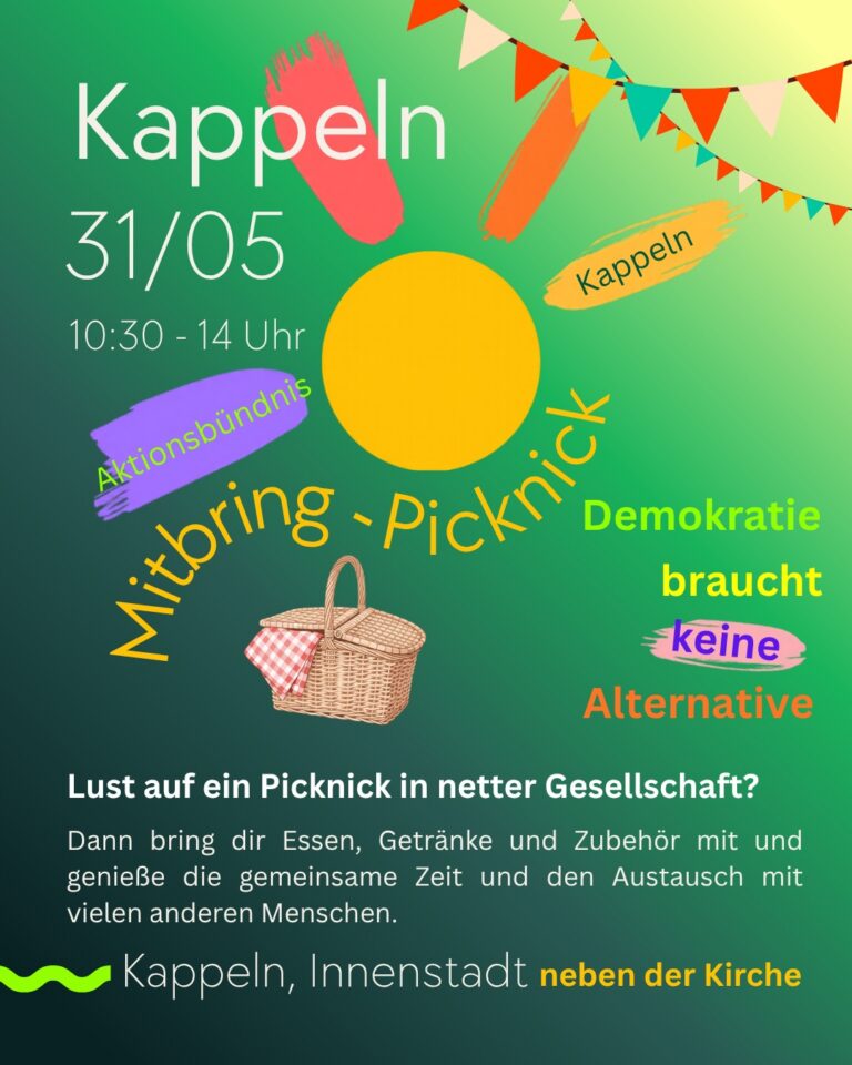 Kappeln gegen die AfD: Mitbringpicknick für die Demokratie