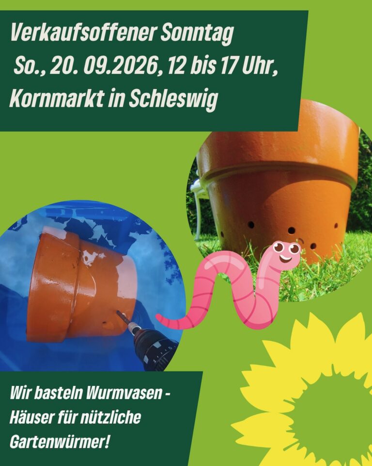 Aktion zum verkaufsoffenen Sonntag: Wurmvasen basteln und faires Glücksrad